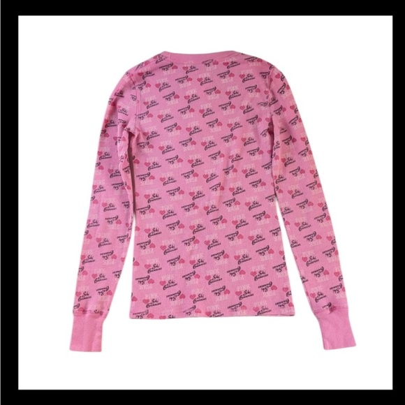 Vintage Victoria's Secret PINK Ski Bunnies Thermal Sleep Set Size Small - Picture 3 of 7